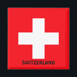 Flagge der Schweiz Magnet<br><div class="desc">Flagge der Schweiz</div>