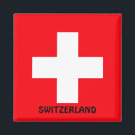 Flagge der Schweiz Magnet<br><div class="desc">Flagge der Schweiz</div>