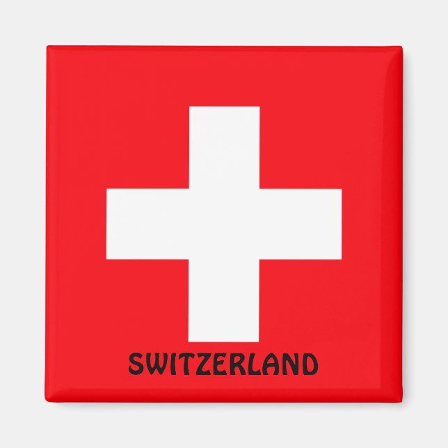 Flagge der Schweiz Magnet (Vorne)