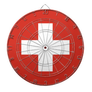 Flagge der Schweiz - Metallkäfigdartboard Dartscheibe