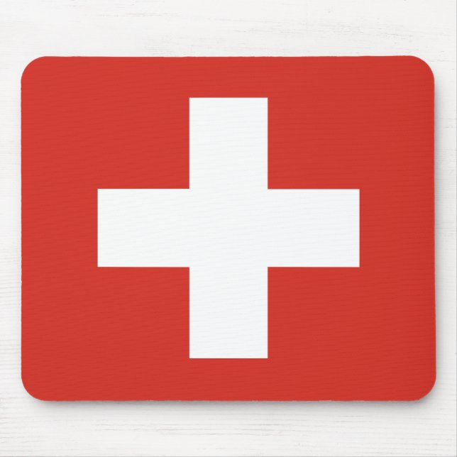 Flagge der Schweiz Mousepad (Vorne)
