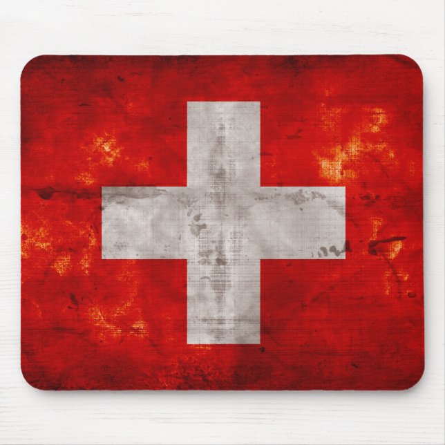 Flagge der Schweiz Mousepad (Vorne)
