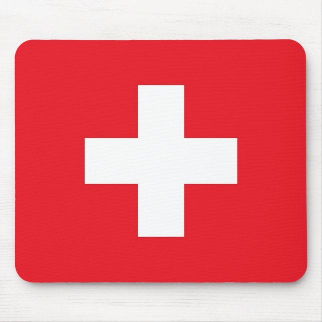 Flagge der Schweiz Mousepad (Vorne)