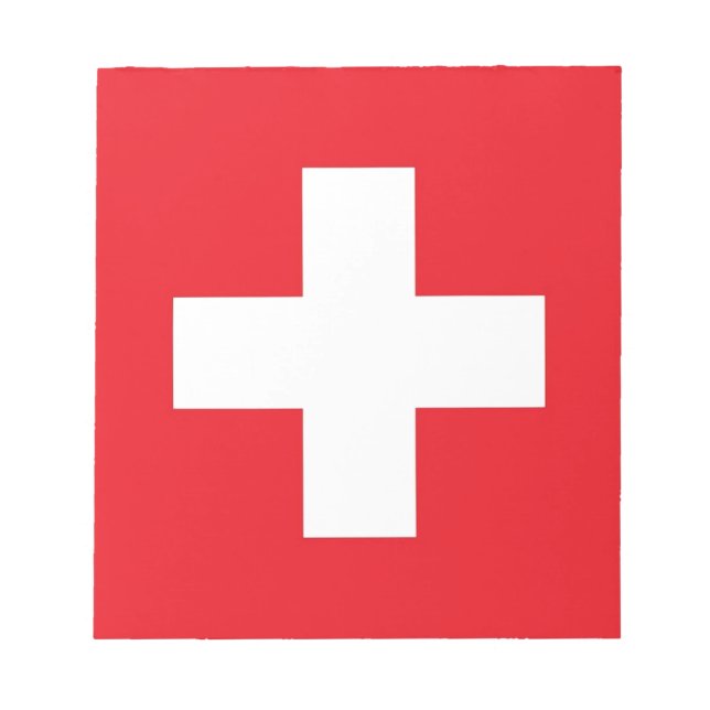 Flagge der Schweiz Notizblock (Vorderseite)