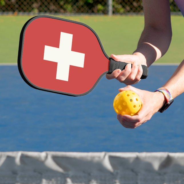 Flagge der Schweiz Pickleball Schläger (InSitu)