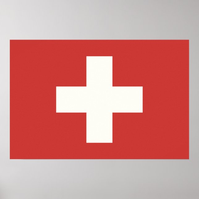 Flagge der Schweiz Poster (Vorne)