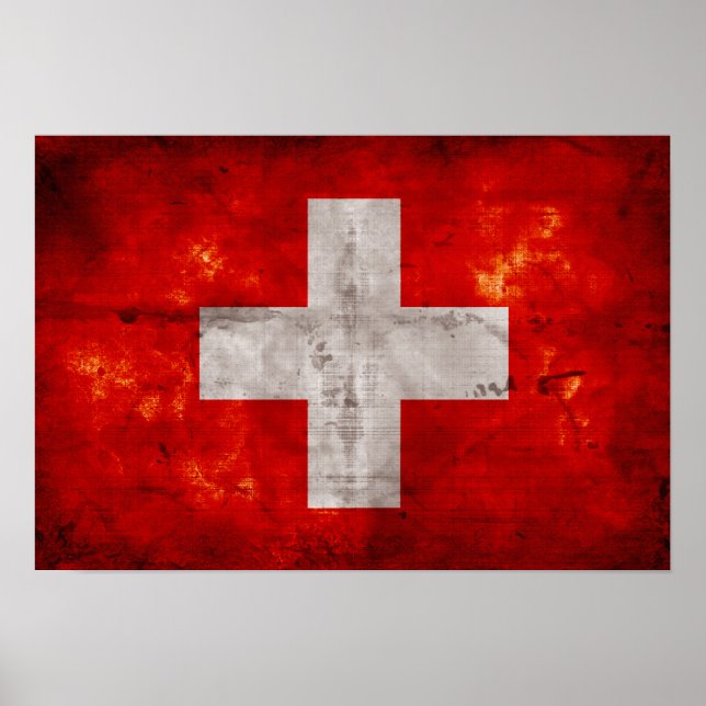 Flagge der Schweiz Poster (Vorne)