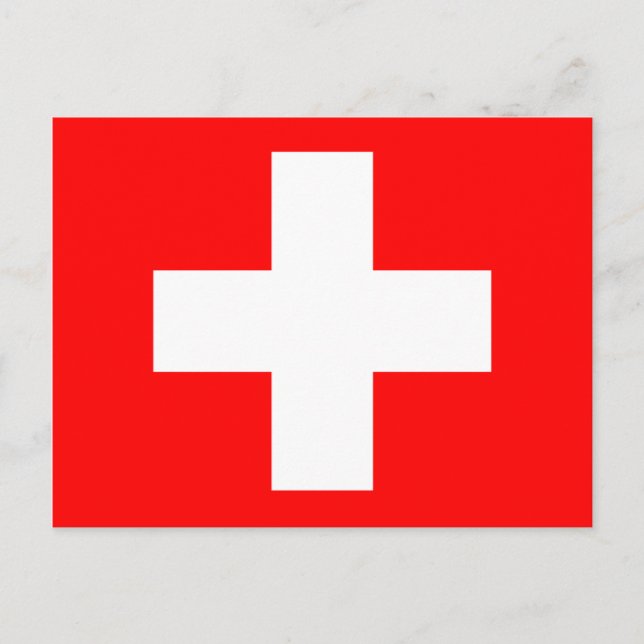 Flagge der Schweiz Postkarte (Vorderseite)