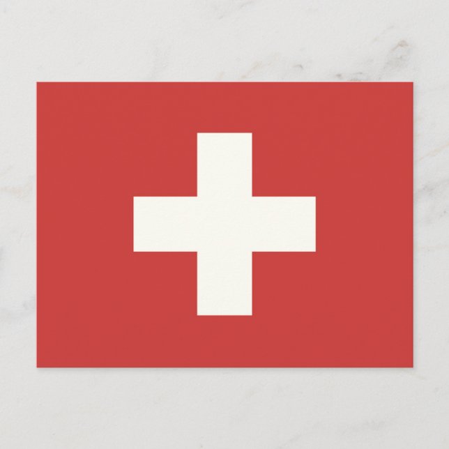 Flagge der Schweiz Postkarte (Vorderseite)