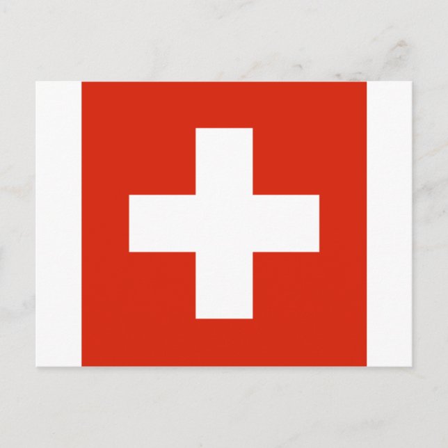 Flagge der Schweiz Postkarte (Vorderseite)