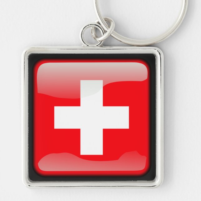 Flagge der Schweiz Schlüsselanhänger (Vorne)