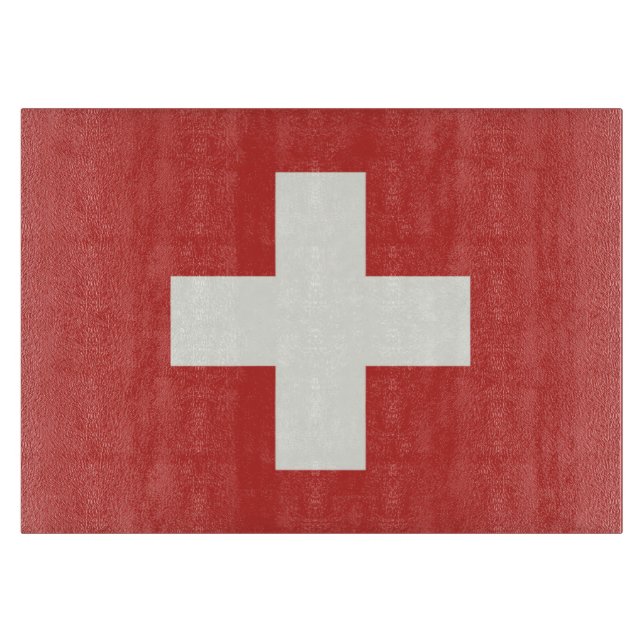 Flagge der Schweiz Schneidebrett (Vorderseite)