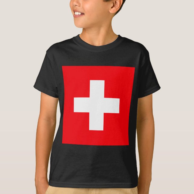 Flagge der Schweiz T-Shirt (Vorderseite)