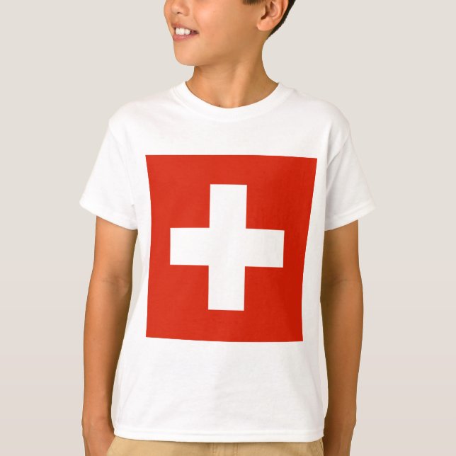 Flagge der Schweiz T-Shirt (Vorderseite)