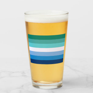 Flagge der schwulen Männer (LGBT-Symbol) (Gay Prid Glas