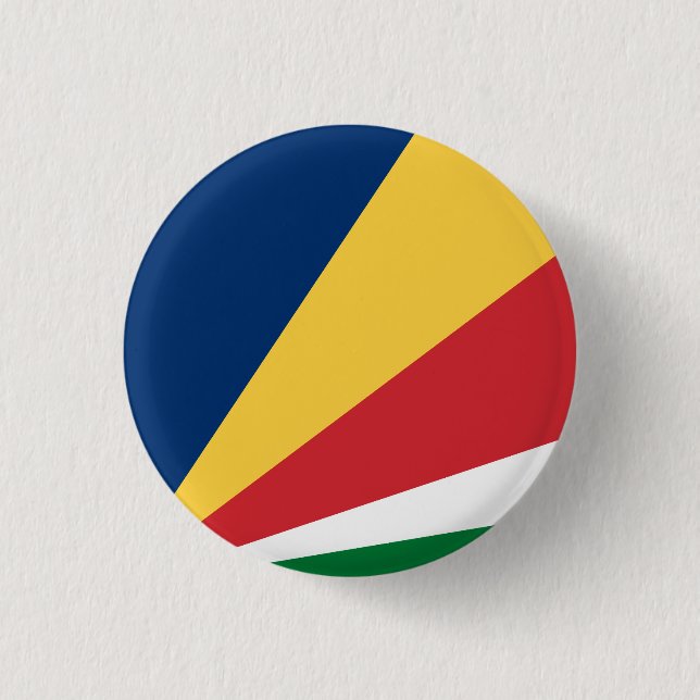 Flagge der Seychellen Button (Vorderseite)