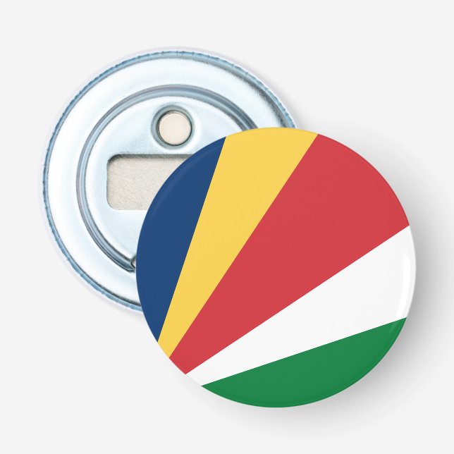 Flagge der Seychellen Flaschenöffner (Vorderseite)