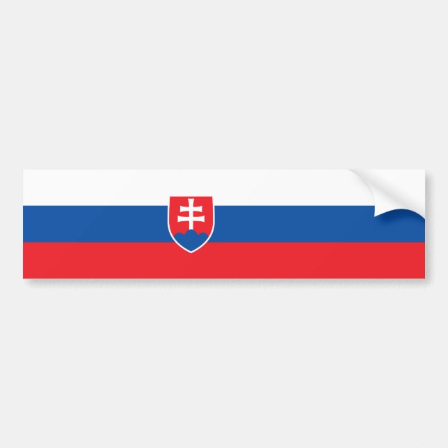 Flagge der Slowakei Autoaufkleber (Vorne)