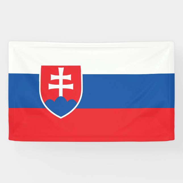 Flagge der Slowakei Banner (Horizontal)