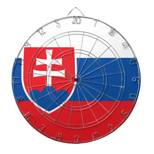 Flagge der Slowakei Dartscheibe (vorne)