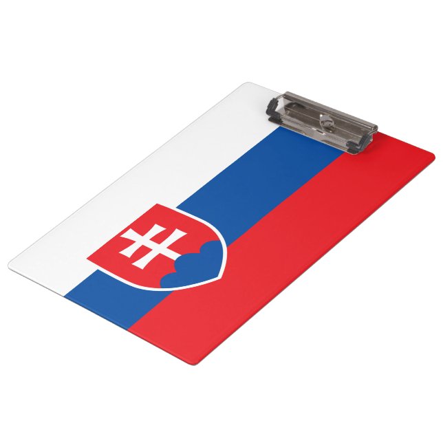 Flagge der Slowakei Klemmbrett (Schrägansicht)