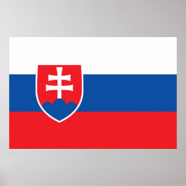 Flagge der Slowakei Poster