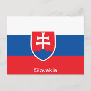 Flagge der Slowakei Postkarte