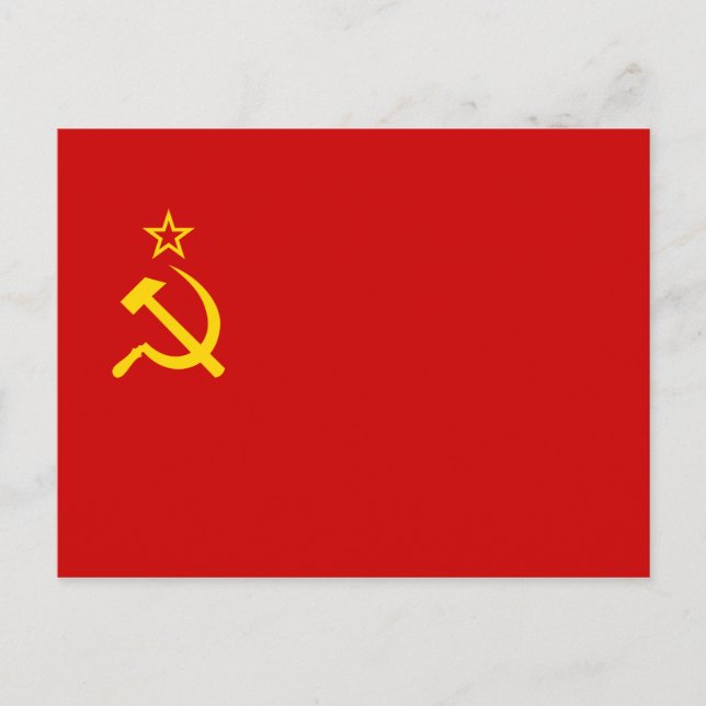 Flagge der Sowjetunion Postkarte (Vorderseite)