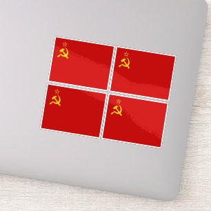 Flagge der Sowjetunion, UdSSR, CCCP, Kommunismus, Aufkleber