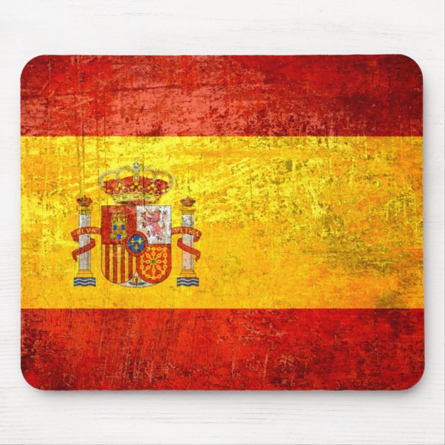 Flagge der Spanien-Schmutz-Landesflaggen Spanien Mousepad (Vorne)