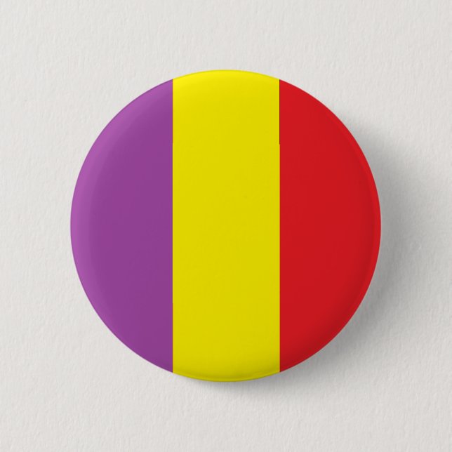 Flagge der spanischen Republik - Bandera Tricolor Button (Vorderseite)