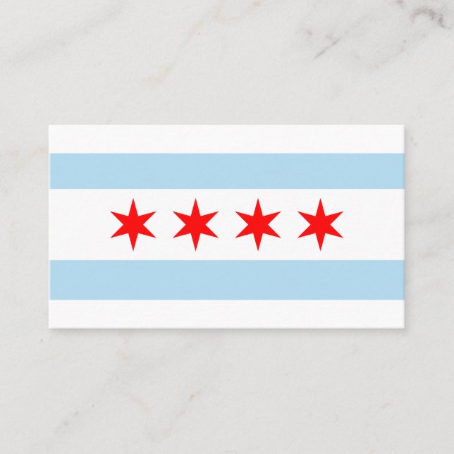 Flagge der Stadt Chicago Visitenkarte (Vorderseite)
