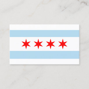 Flagge der Stadt Chicago Visitenkarte