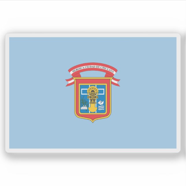Flagge der Stadt Chiclayo, Peru Aufkleber (Vorderseite)