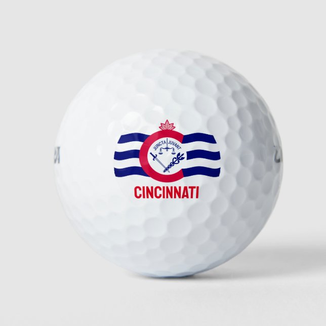 Flagge der Stadt Cincinnati, Ohio Golfball (Vorderseite)