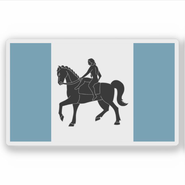 Flagge der Stadt Coventry, England Aufkleber (Vorderseite)