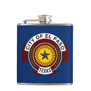Flagge der Stadt El Paso, Texas Flask Flachmann