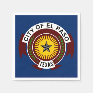 Flagge der Stadt El Paso, Texas Napkins Serviette