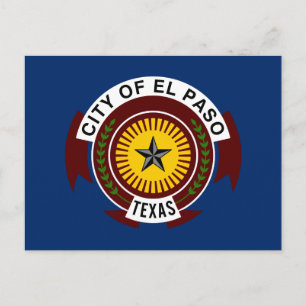 Flagge der Stadt El Paso, Texas Postcard Postkarte