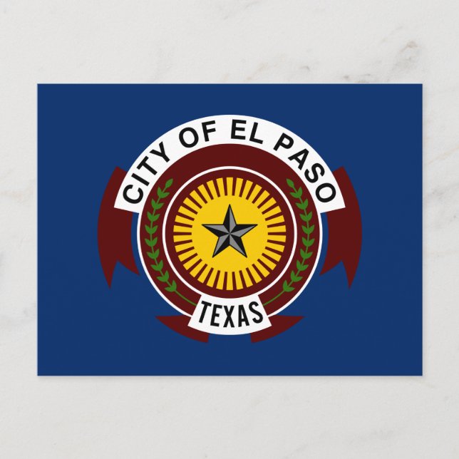Flagge der Stadt El Paso, Texas Postcard Postkarte (Vorderseite)
