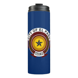 Flagge der Stadt El Paso, Texas Thermal Tumbler Thermosbecher