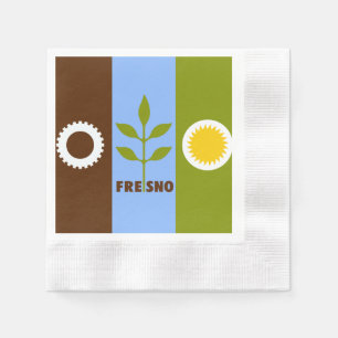 Flagge der Stadt Fresno, Kalifornien Servietten
