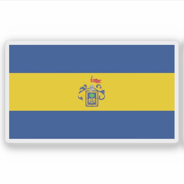 Flagge der Stadt Guadalajara, Mexiko Aufkleber (Vorderseite)