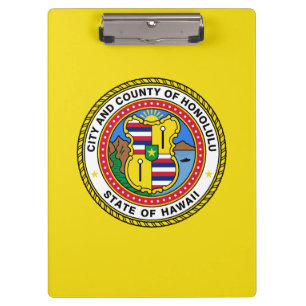Flagge der Stadt Honolulu, Hawaii Clipboard Klemmbrett
