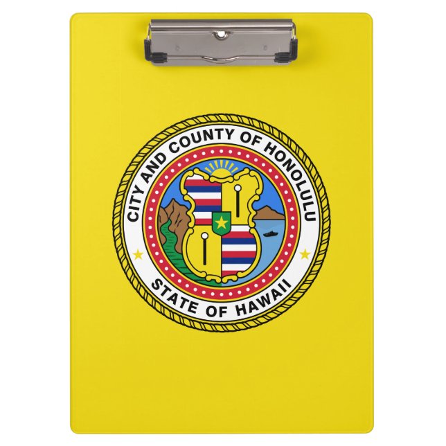 Flagge der Stadt Honolulu, Hawaii Clipboard Klemmbrett (Vorderseite)