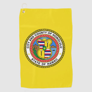 Flagge der Stadt Honolulu, Hawaii Golfhandtuch