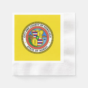 Flagge der Stadt Honolulu, Hawaii Napkins Serviette