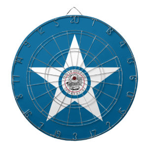 Flagge der Stadt Houston, Texas Dartboard mit Kuns Dartscheibe