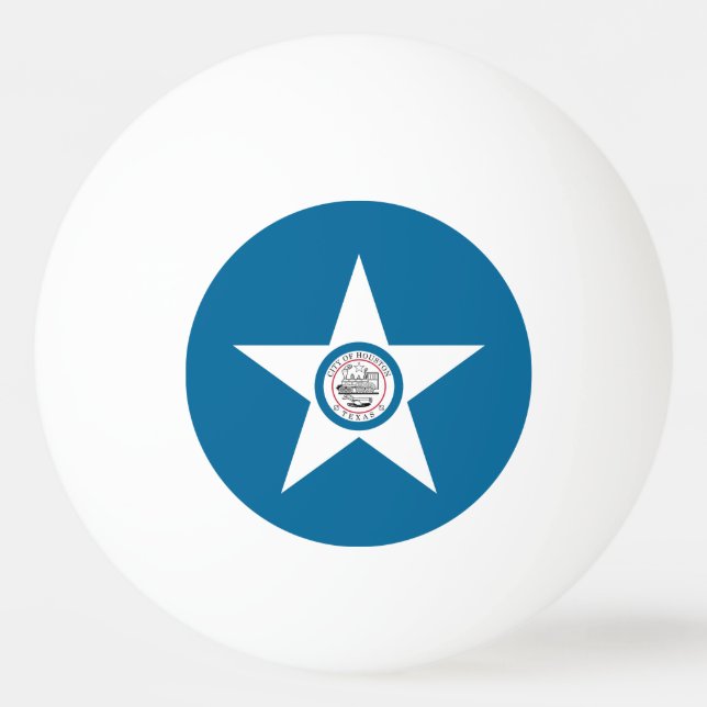 Flagge der Stadt Houston, Texas Ping-Pong-Ball Tischtennisball (Vorderseite)