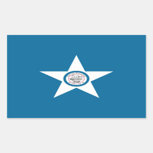 Flagge der Stadt Houston, Texas rechteckiger Aufkl Aufkleber